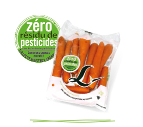Sachet de carottes zéro résidu de pesticides