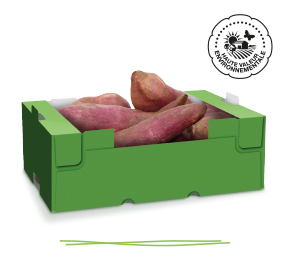 Colis carton de patates douces Haute valeur environnementale