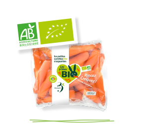 Sachet de petites carottes bio